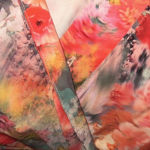 Athleta M Marlow Combinaison-Short Colorful Floral Sleeveless V-Neck Romper - Picture 11 of 15